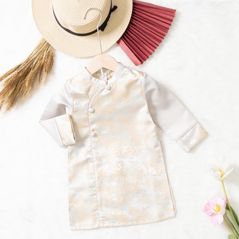 Áo dài trẻ em - AD02 2/10 gấm khuy