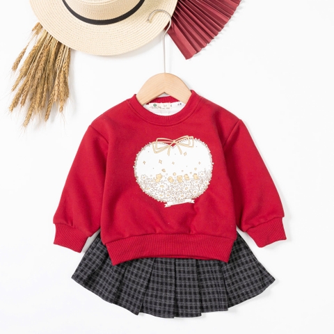 Bộ thời trang trẻ em - F04 2/12 nỉ chân váy