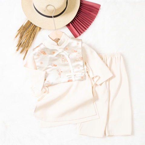 Áo dài trẻ em - AD02 1/7 BT gấm dây