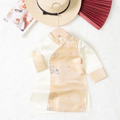 Áo dài trẻ em - AD02 1/7 BT gấm phối