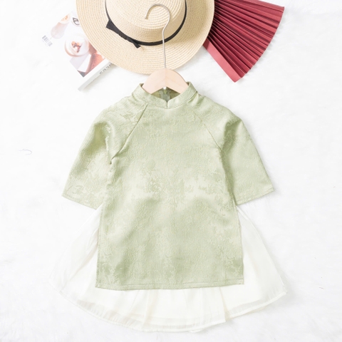 Áo dài trẻ em - AD03 2/10 gấm chân váy