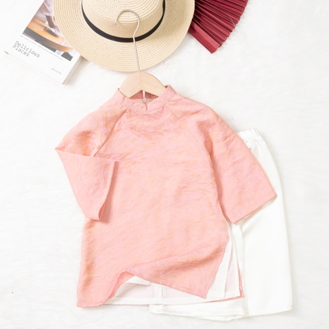 Áo dài trẻ em - AD03 2/12 lụa ánh tơ