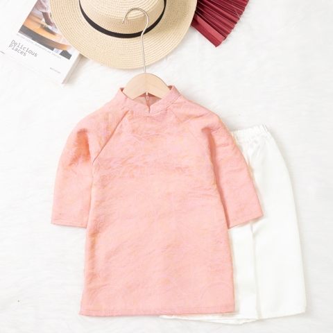 Áo dài trẻ em - AD03 2/12 lụa ánh tơ