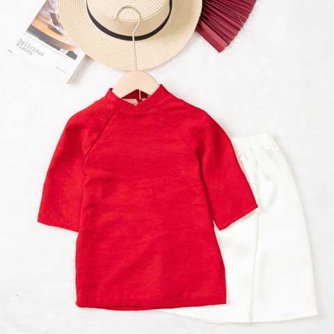 Áo dài trẻ em - AD03 2/12 lụa ánh tơ