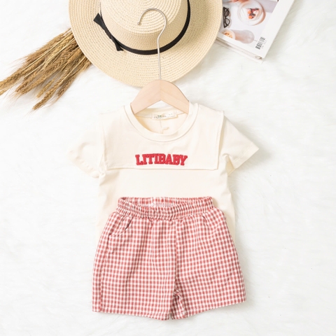Bộ cotton trẻ em - bé trai B002 1/7 TS02