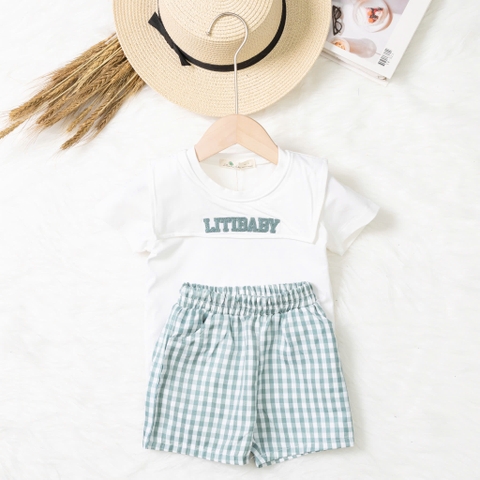 Bộ cotton trẻ em - bé trai B002 1/7 TS02