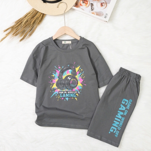 Bộ cotton trẻ em - bé trai B006 8/14