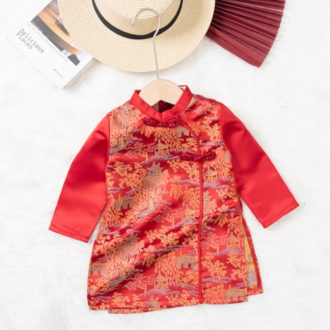 Áo dài trẻ em - AD02 1/7 BT gấm