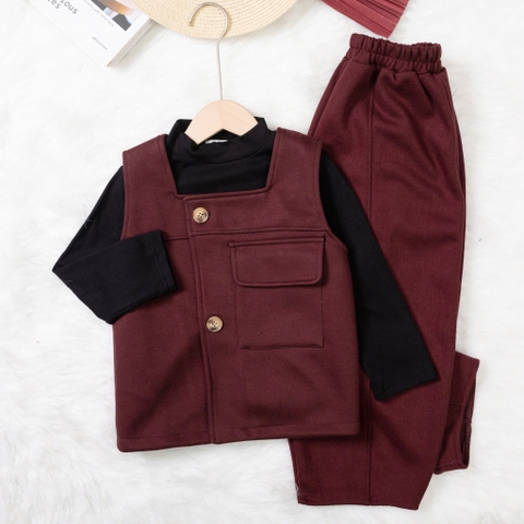 Bộ thời trang trẻ em - F04 1/7 nỉ gile