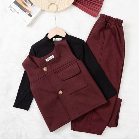 Bộ thời trang trẻ em - F04 1/7 nỉ gile