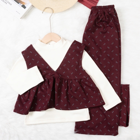 Bộ thời trang trẻ em - F07 8/14 BG chấm bi