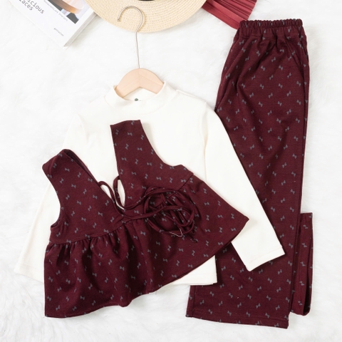 Bộ thời trang trẻ em - F07 8/14 BG chấm bi