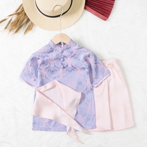 Áo dài trẻ em - AD03 9m/36m lụa