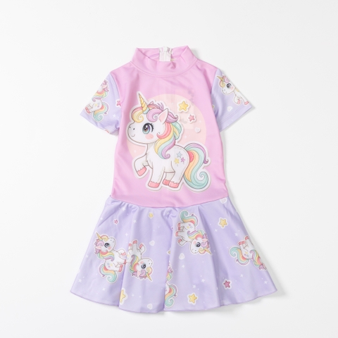 Đồ bơi trẻ em - SW01 2/12-TS22 BG váy liền