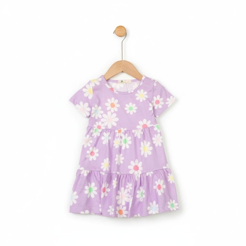 Váy cotton trẻ em - V02 2/10-Cotton họa tiết