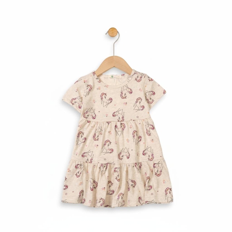 Váy cotton trẻ em - V02 2/10-Cotton họa tiết