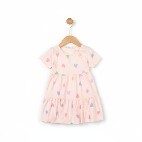 Váy cotton trẻ em - V02 2/10-Cotton họa tiết