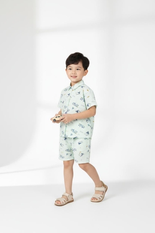 Bộ cotton trẻ em - bé trai B002 size 4/10T