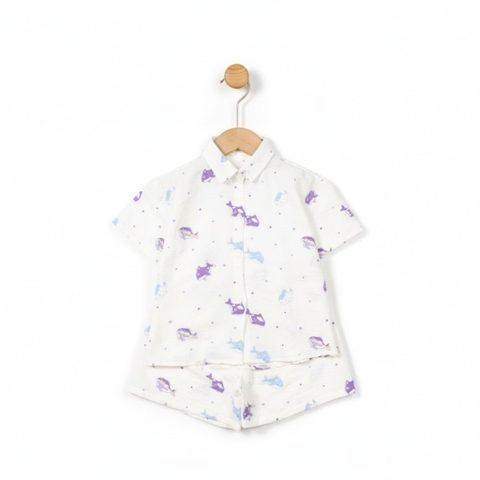 Bộ cotton trẻ em - bé trai B002 4/10