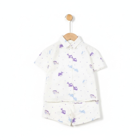 Bộ cotton trẻ em - bé trai B002 4/10