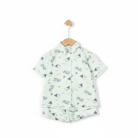 Bộ cotton trẻ em - bé trai B002 4/10