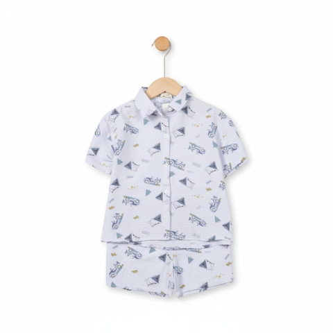 Bộ cotton trẻ em - bé trai B002 4/10