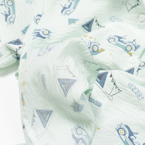 Bộ cotton trẻ em - bé trai B002 4/10