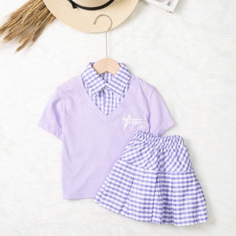 Bộ cotton trẻ em - bé gái G002 2/10 TS04