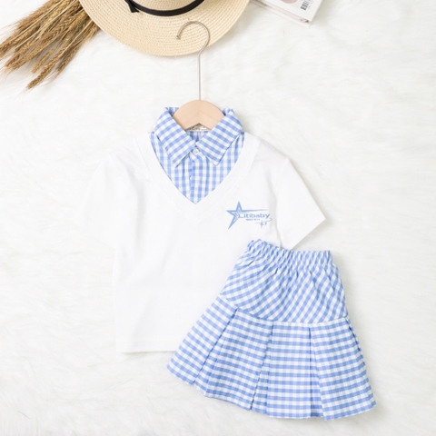 Bộ cotton trẻ em - bé gái G002 2/10 TS04