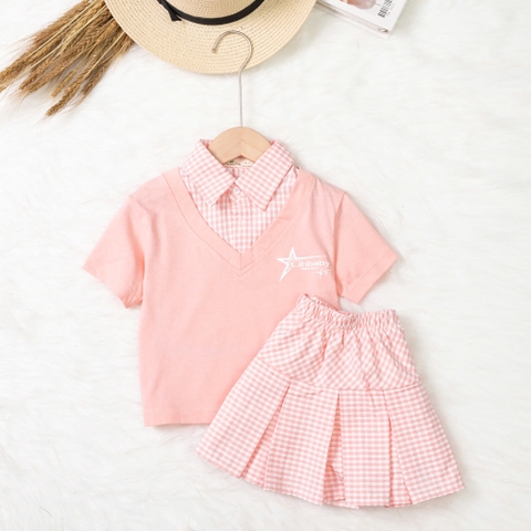 Bộ cotton trẻ em - bé gái G002 2/10 TS04