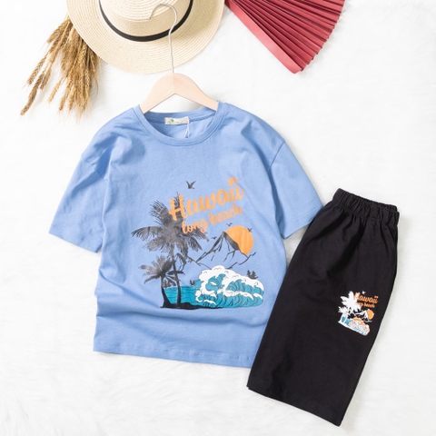 Bộ cotton trẻ em - bé trai B001 10/16-H458