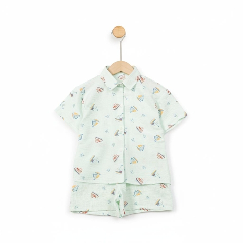 Bộ cotton trẻ em - bé trai B002 size 4/10T