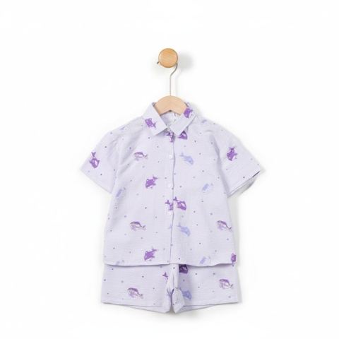 Bộ cotton trẻ em - bé trai B002 size 4/10T