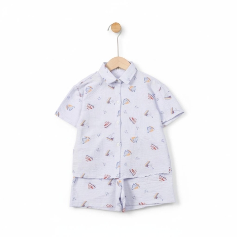 Bộ cotton trẻ em - bé trai B002 size 4/10T