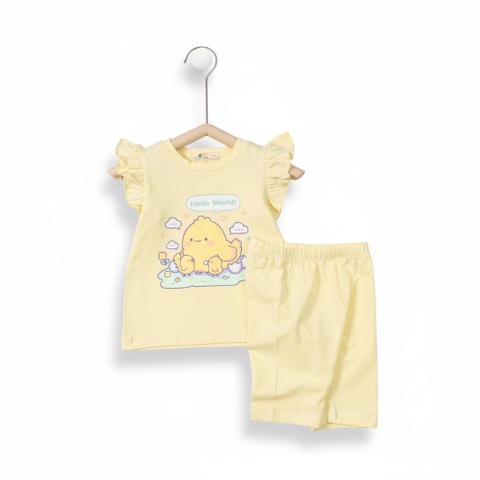 Bộ cotton trẻ em - bé gái G005 1/7 TS25