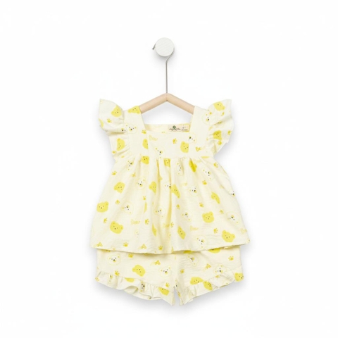 Bộ cotton trẻ em - bé gái G005 2/7- đũi lanh