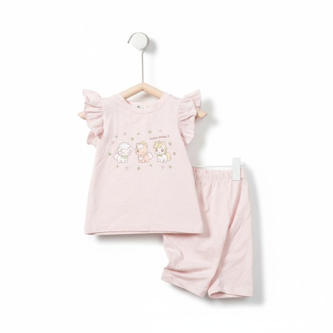 Bộ cotton trẻ em - bé gái G005 1/7 TS25