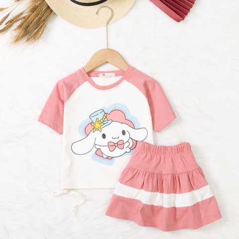 Bộ cotton trẻ em - bé gái G002 4/10-H551