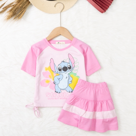 Bộ cotton trẻ em - bé gái G002 4/10-H551