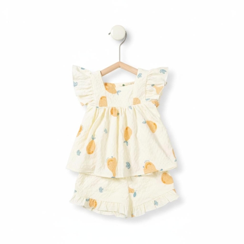 Bộ cotton trẻ em - bé gái G005 2/7- đũi lanh