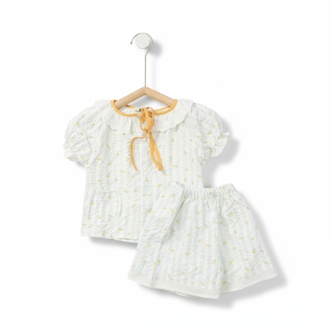 Bộ cotton trẻ em - bé gái G001 3/7-NH38