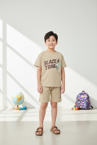 Bộ cotton trẻ em - bé trai B001 8/14-TS09
