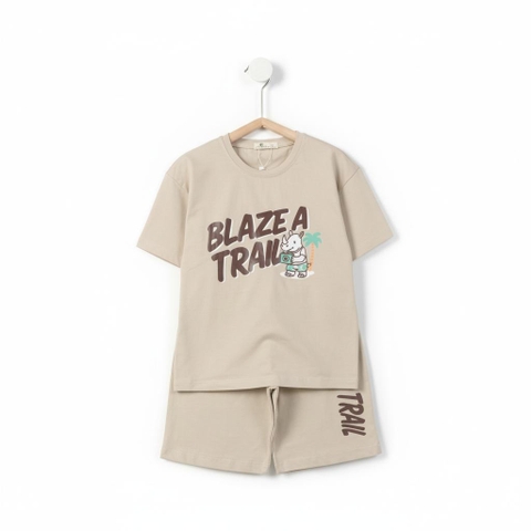 Bộ cotton trẻ em - bé trai B001 8/14-TS09
