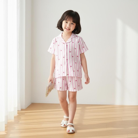 Bộ cotton trẻ em - bé gái G001 8/16-PH575
