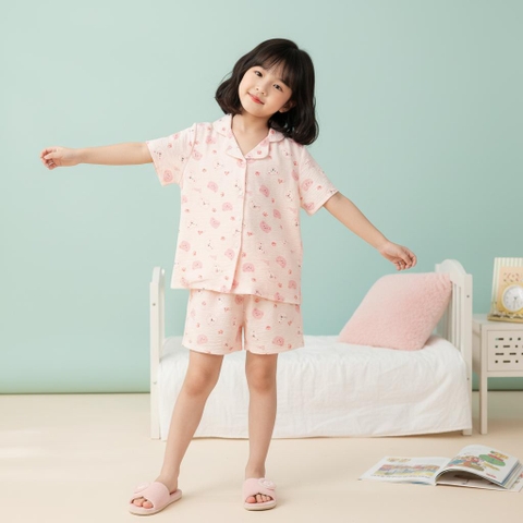 Bộ cotton trẻ em - bé gái G001 8/16-PH575