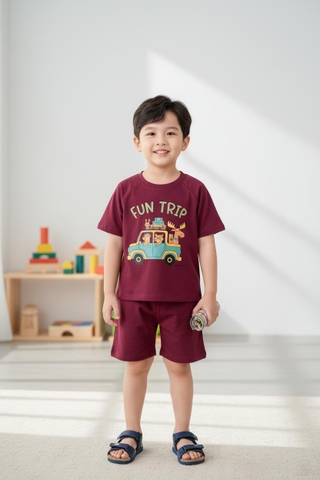 Bộ cotton trẻ em - bé trai B006 2/10 NA31
