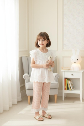 Bộ thời trang trẻ em - F03 4/12 quần dài