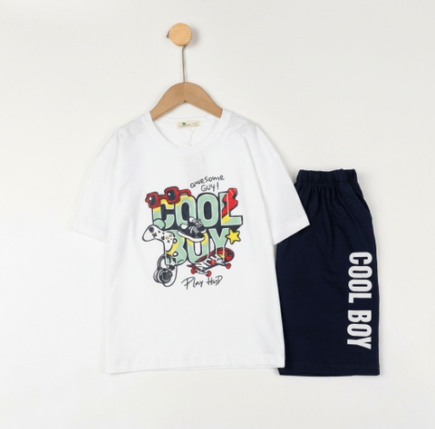 Bộ cotton trẻ em - bé trai B001 10/16 TS43