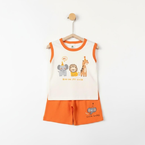 Bộ cotton trẻ em - bé trai B003 1/7 sát nách