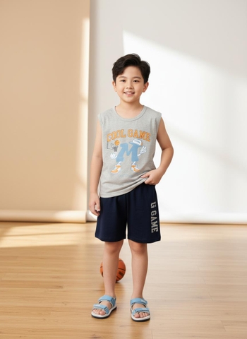 Bộ cotton trẻ em - bé trai B002 8/16-TS54